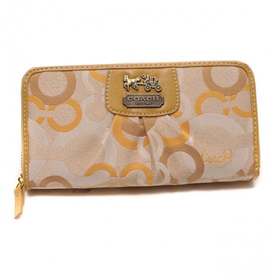 Coach Fashion Logo Large Yellow Wallets DUA Coach Fashion Logo Large Yellow Wallets DUA